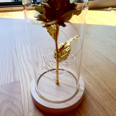 Lampe de chevet Rose LED avec possibilité de personnalisation par gravure, cadeau romantique, hauteur 21,5 cm, lumière douce, décoration idéale pour la chambre