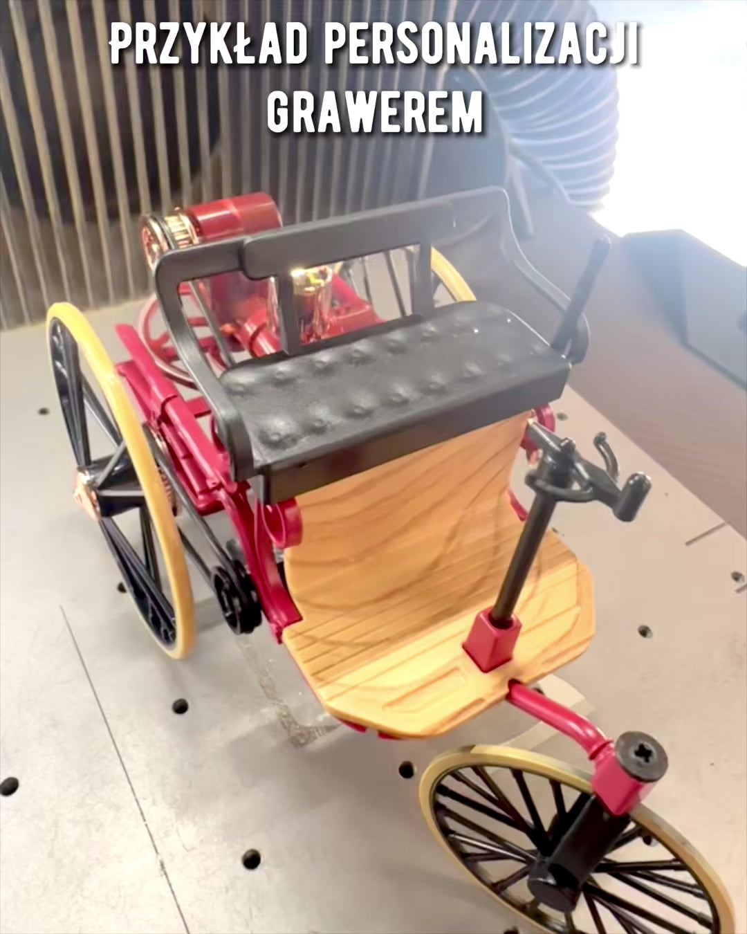 Retro Triciclo Benz Patent-Motorwagen - Modello da Collezione, personalizzazione con incisione per regalo