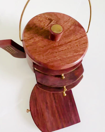 "Herbaciarnik" en bois rétro avec option de gravure