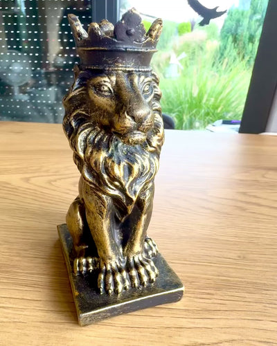 Il Re Leone – Figurina decorativa compatta da 14,5 cm con opzione di incisione per regalo