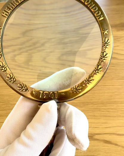 Loupe en Laiton « Navigator 1941 » avec Étui en Cuir – Fait Main, Premium, possibilité de personnalisation pour cadeau