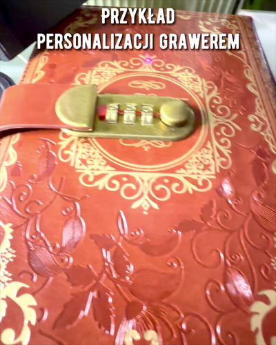 Taccuino in Pelle Esclusivo "Sekretnik" A5 con Serratura a Combinazione - personalizzazione con incisione