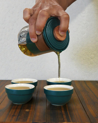 Bergexpedition – Reise-Teeset mit 4 Tassen