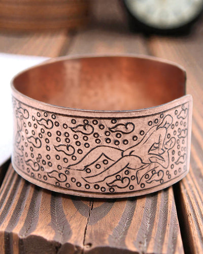 Bracelet tibétain en cuivre Art de l’amour – Kamasutra