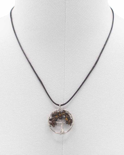 Halskette Baum des Lebens Schutz und Selbstvertrauen – Tigerauge