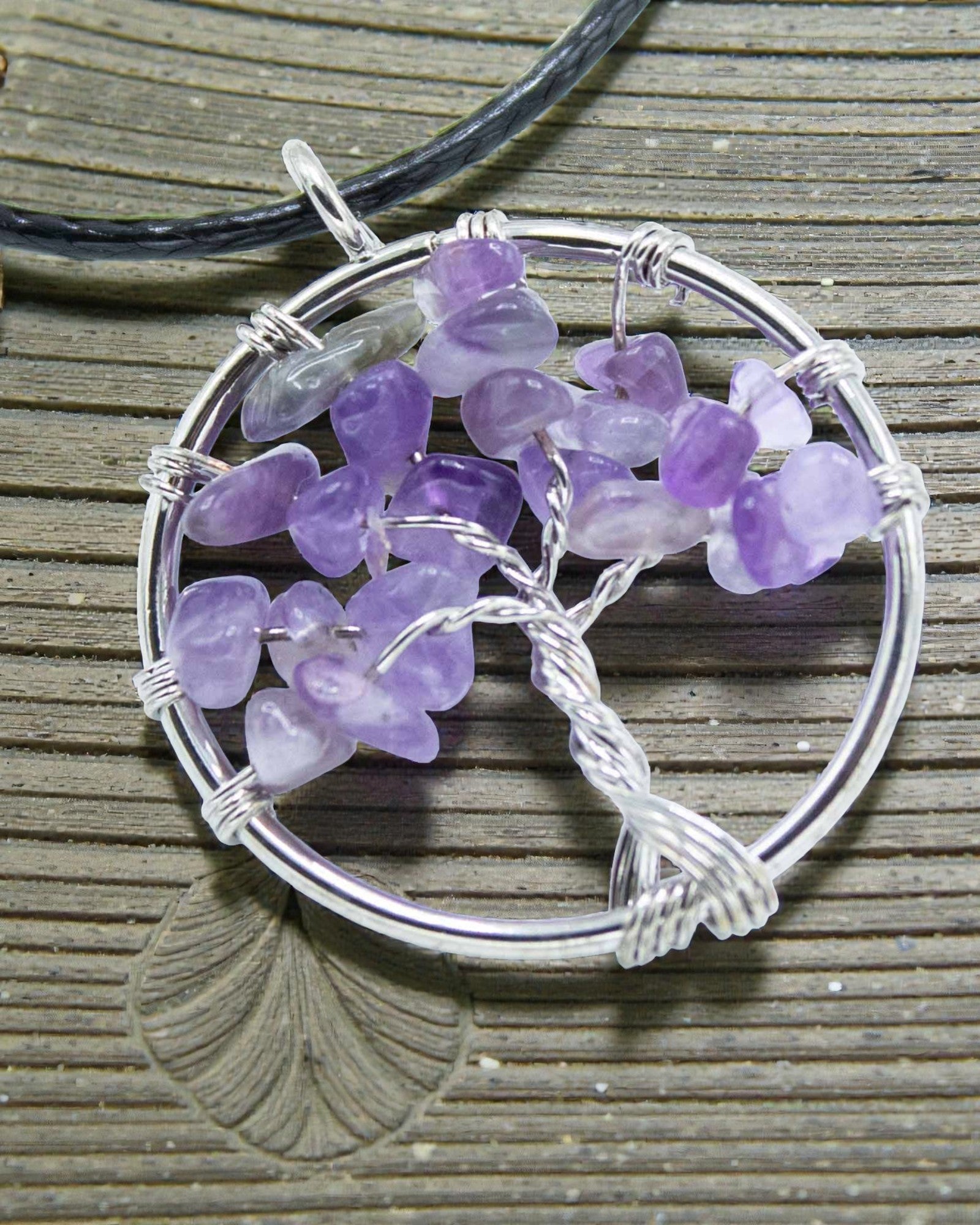 Halskette Baum des Lebens Seelenfrieden – Amethyst