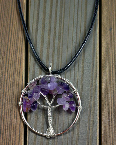 Halskette Baum des Lebens Seelenfrieden – Amethyst