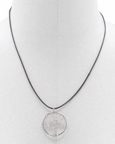 Halskette Baum des Lebens Reine Energie – Bergkristall