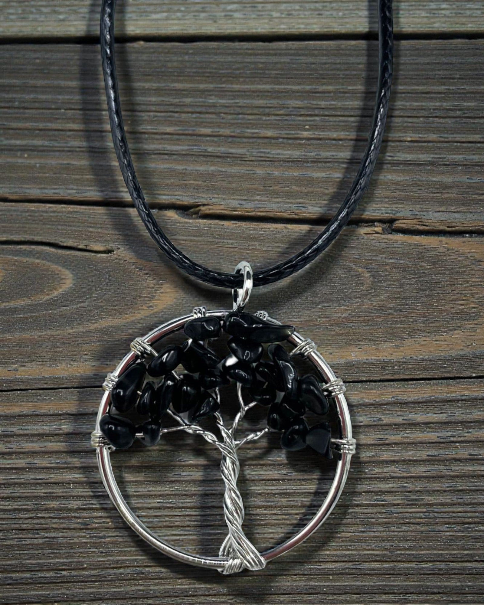 Collana Albero della Vita Forza e Protezione – Agata Nera