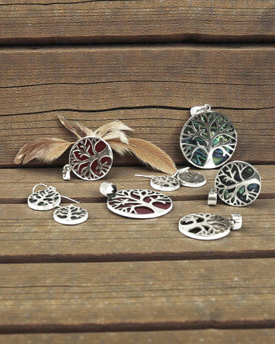 Silberner Anhänger Baum des Lebens 30 mm – Coral Spirit