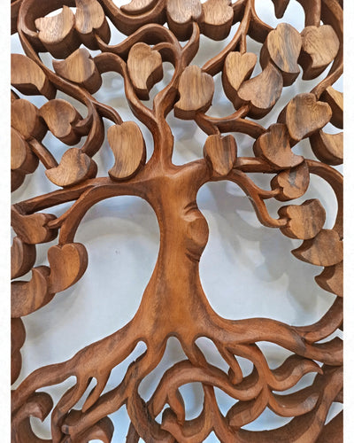 Pannello Decorativo da Parete – Cuori Albero della Vita 40 cm